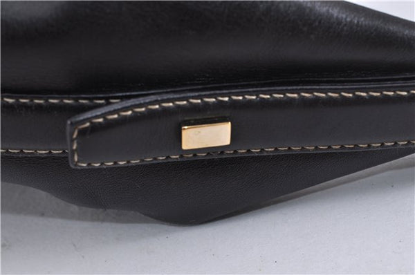 Authentic GUCCI Vintage Shoulder Hand Bag Purse Leather 0014288 Black 4384F
