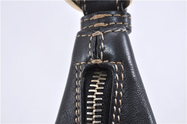 Authentic GUCCI Vintage Shoulder Hand Bag Purse Leather 0014288 Black 4384F