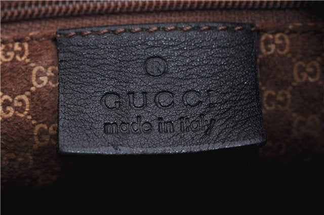 Authentic GUCCI Vintage Shoulder Hand Bag Purse Leather 0014288 Black 4384F