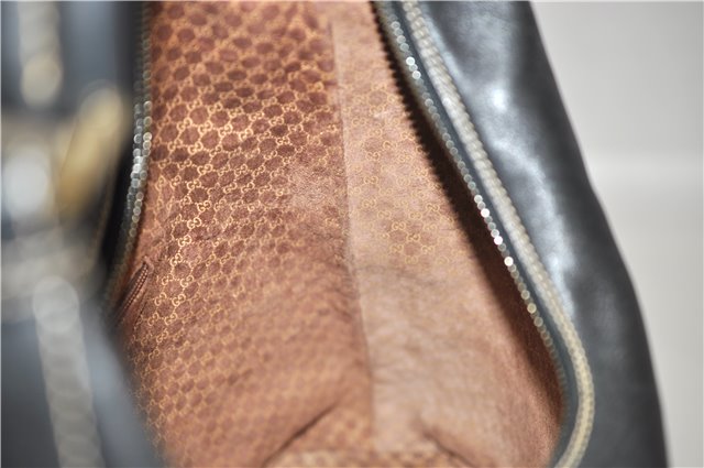 Authentic GUCCI Vintage Shoulder Hand Bag Purse Leather 0014288 Black 4384F