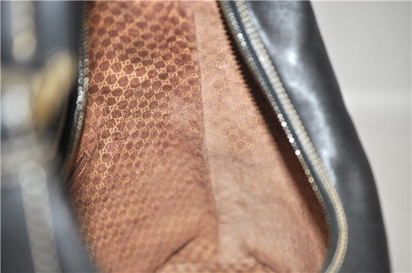 Authentic GUCCI Vintage Shoulder Hand Bag Purse Leather 0014288 Black 4384F