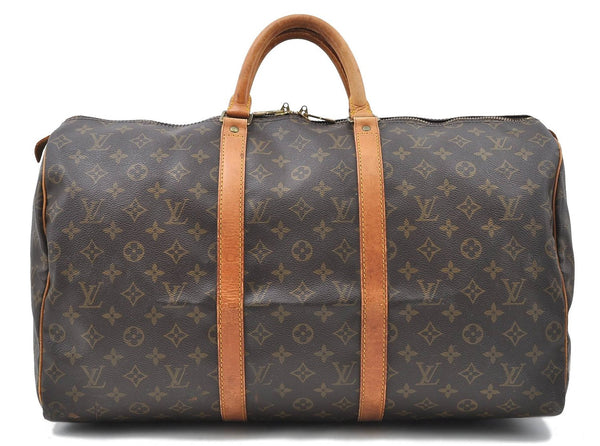 Authentic Louis Vuitton Monogram Keepall 50 Boston Bag M41426 LV 4385D