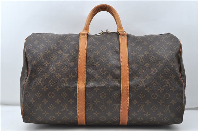 Authentic Louis Vuitton Monogram Keepall 50 Boston Bag M41426 LV 4385D