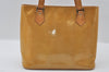 Authentic Louis Vuitton Vernis Houston Shoulder Hand Bag Yellow M91004 LV 4385I