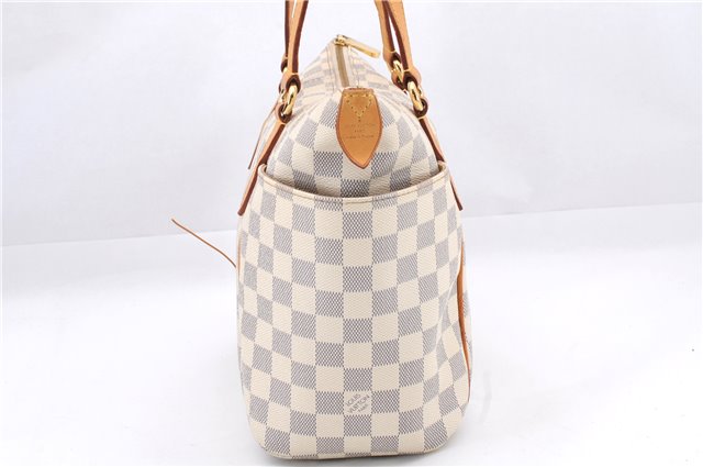 Authentic Louis Vuitton Damier Azur Totally PM Tote Bag White N41280 LV 4386E