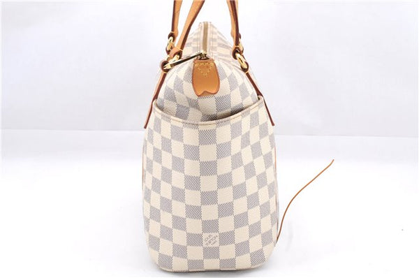 Authentic Louis Vuitton Damier Azur Totally PM Tote Bag White N41280 LV 4386E