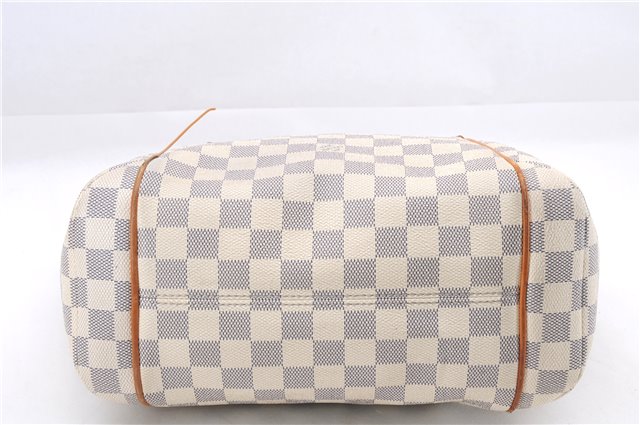 Authentic Louis Vuitton Damier Azur Totally PM Tote Bag White N41280 LV 4386E
