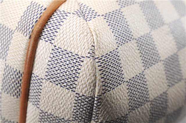 Authentic Louis Vuitton Damier Azur Totally PM Tote Bag White N41280 LV 4386E