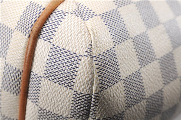 Authentic Louis Vuitton Damier Azur Totally PM Tote Bag White N41280 LV 4386E