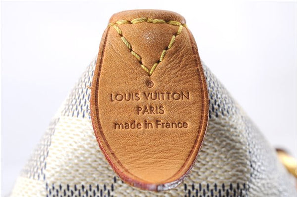 Authentic Louis Vuitton Damier Azur Totally PM Tote Bag White N41280 LV 4386E