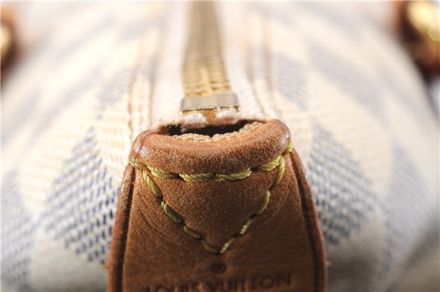 Authentic Louis Vuitton Damier Azur Totally PM Tote Bag White N41280 LV 4386E