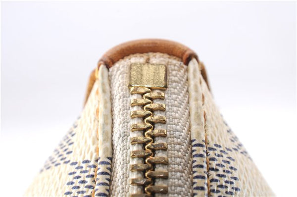 Authentic Louis Vuitton Damier Azur Totally PM Tote Bag White N41280 LV 4386E