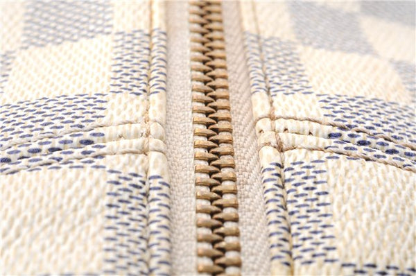 Authentic Louis Vuitton Damier Azur Totally PM Tote Bag White N41280 LV 4386E