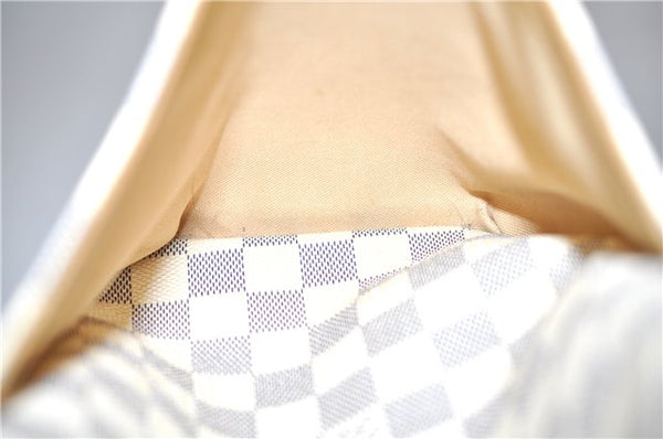 Authentic Louis Vuitton Damier Azur Totally PM Tote Bag White N41280 LV 4386E