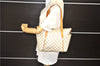 Authentic Louis Vuitton Damier Azur Totally PM Tote Bag White N41280 LV 4386E