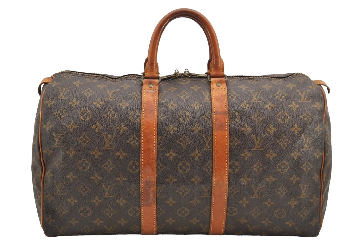 Authentic Louis Vuitton Monogram Keepall 45 Travel Boston Bag M41428 LV 4386I