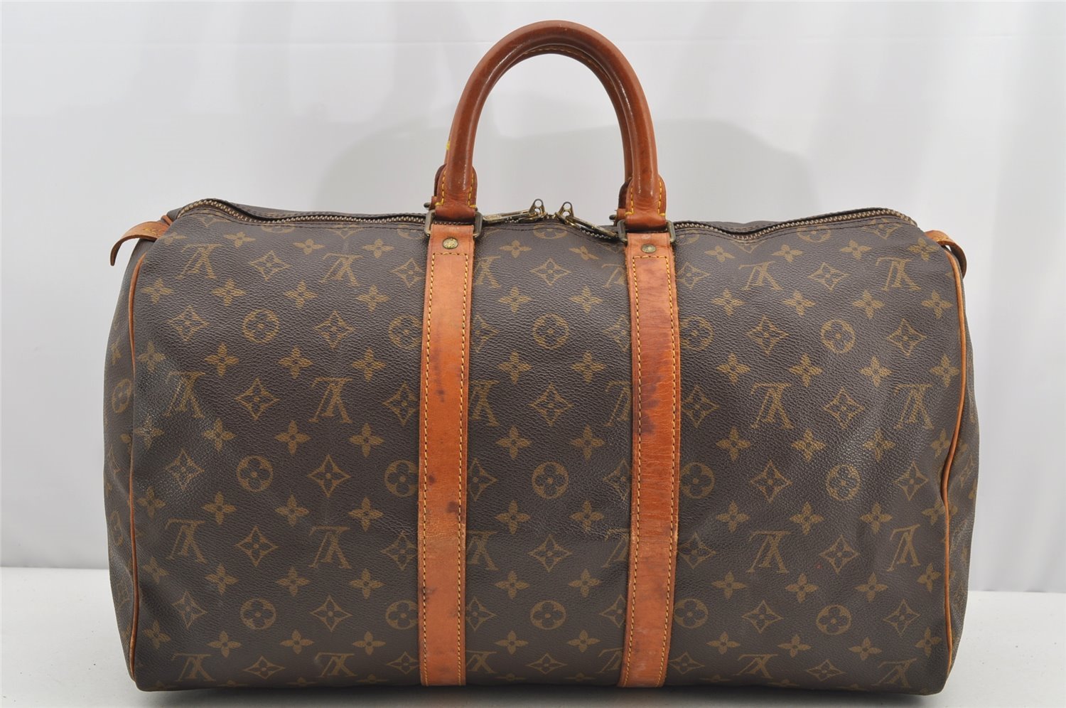 Authentic Louis Vuitton Monogram Keepall 45 Travel Boston Bag M41428 LV 4386I