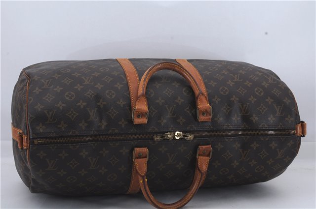 Auth Louis Vuitton Monogram Keepall Bandouliere 55 Boston Bag M41414 LV 4387D