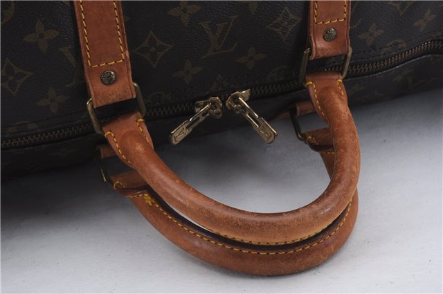 Auth Louis Vuitton Monogram Keepall Bandouliere 55 Boston Bag M41414 LV 4387D