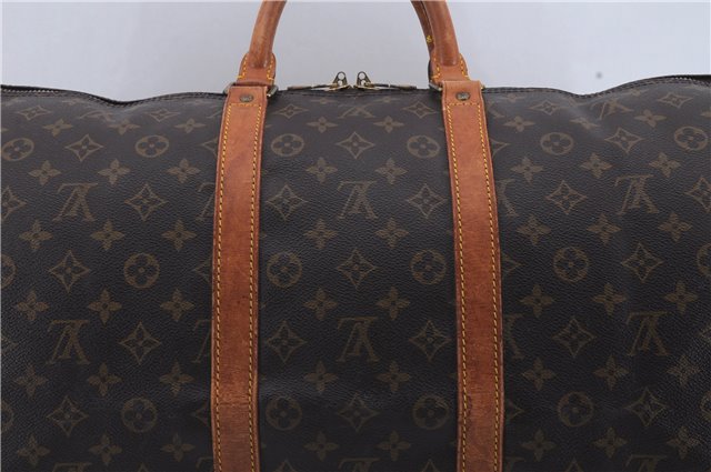 Auth Louis Vuitton Monogram Keepall Bandouliere 55 Boston Bag M41414 LV 4387D