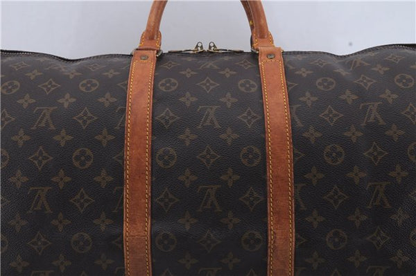 Auth Louis Vuitton Monogram Keepall Bandouliere 55 Boston Bag M41414 LV 4387D