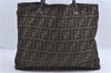 Authentic FENDI Zucca Shoulder Tote Bag Nylon Leather Brown 4390D