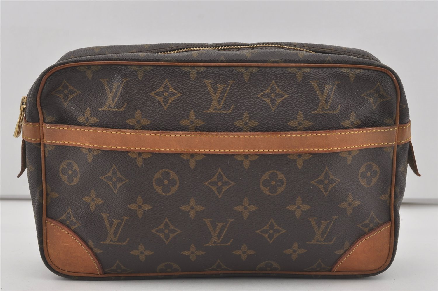 Authentic Louis Vuitton Monogram Compiegne 28 Clutch Hand Bag M51845 LV 4391I