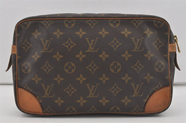 Authentic Louis Vuitton Monogram Compiegne 28 Clutch Hand Bag M51845 LV 4391I