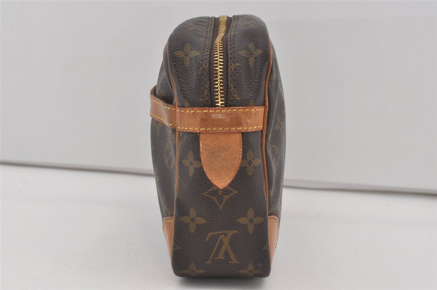 Authentic Louis Vuitton Monogram Compiegne 28 Clutch Hand Bag M51845 LV 4391I