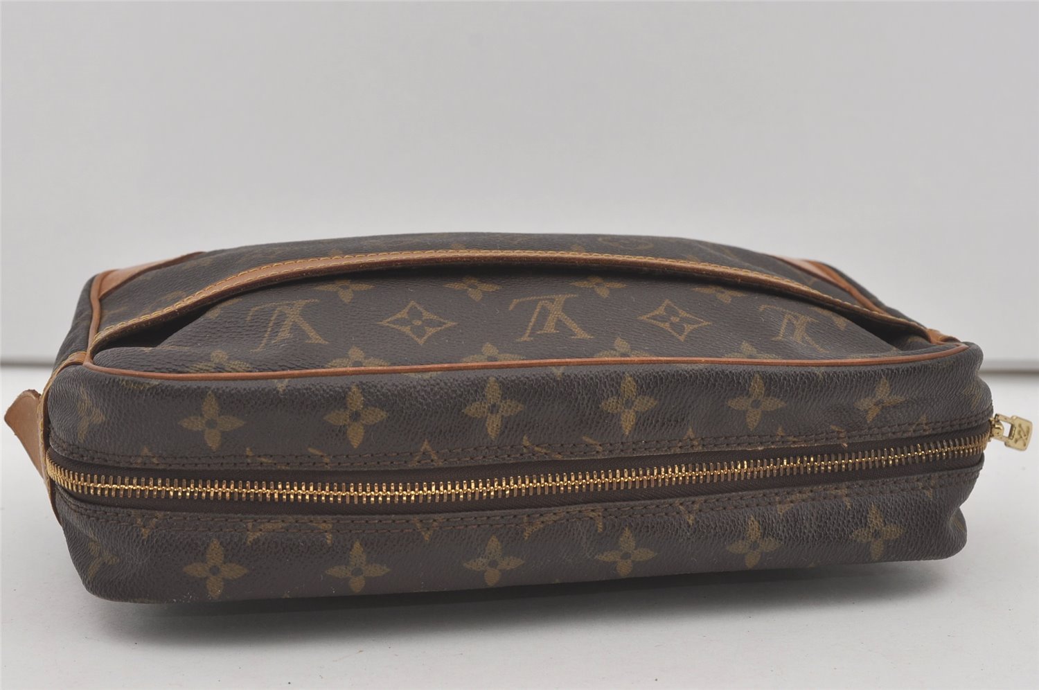 Authentic Louis Vuitton Monogram Compiegne 28 Clutch Hand Bag M51845 LV 4391I