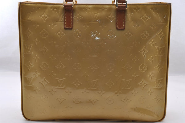 Authentic Louis Vuitton Vernis Columbus Shoulder Tote Bag Yellow M91023 LV 4393I