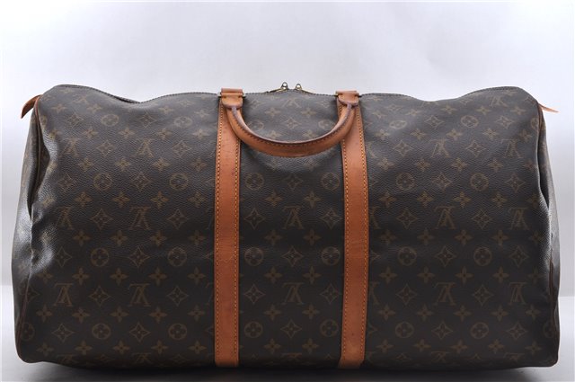 Authentic Louis Vuitton Monogram Keepall 55 Travel Boston Bag M41424 LV 4394D
