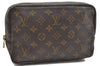 Auth Louis Vuitton Monogram Trousse Toilette 23 Clutch Hand Bag M47524 LV 4397D