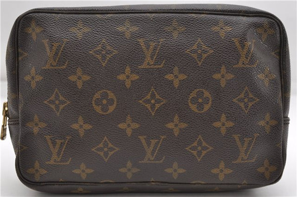 Auth Louis Vuitton Monogram Trousse Toilette 23 Clutch Hand Bag M47524 LV 4397D