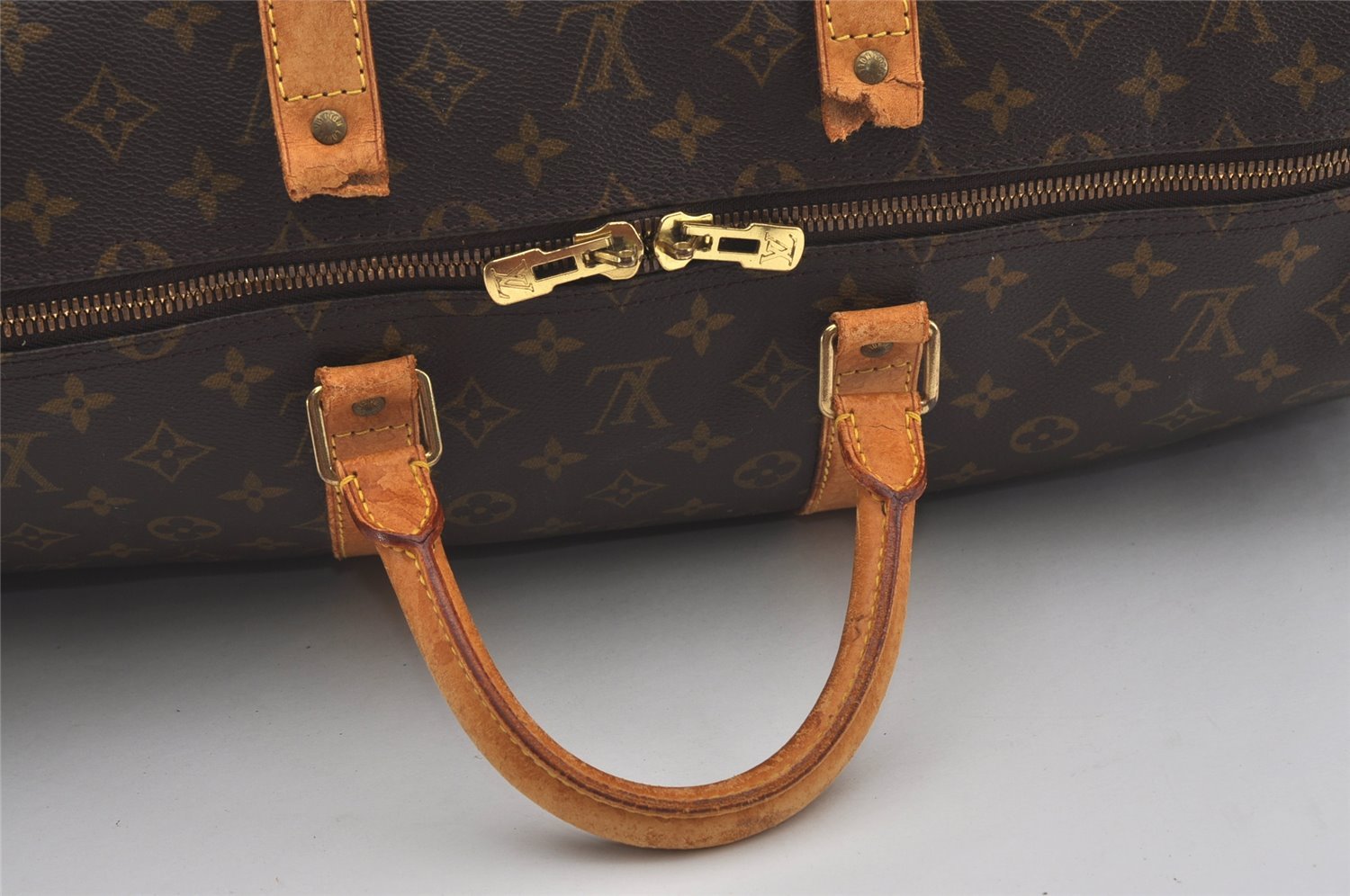 Authentic Louis Vuitton Monogram Keepall 55 Travel Boston Bag M41424 Junk 4398I