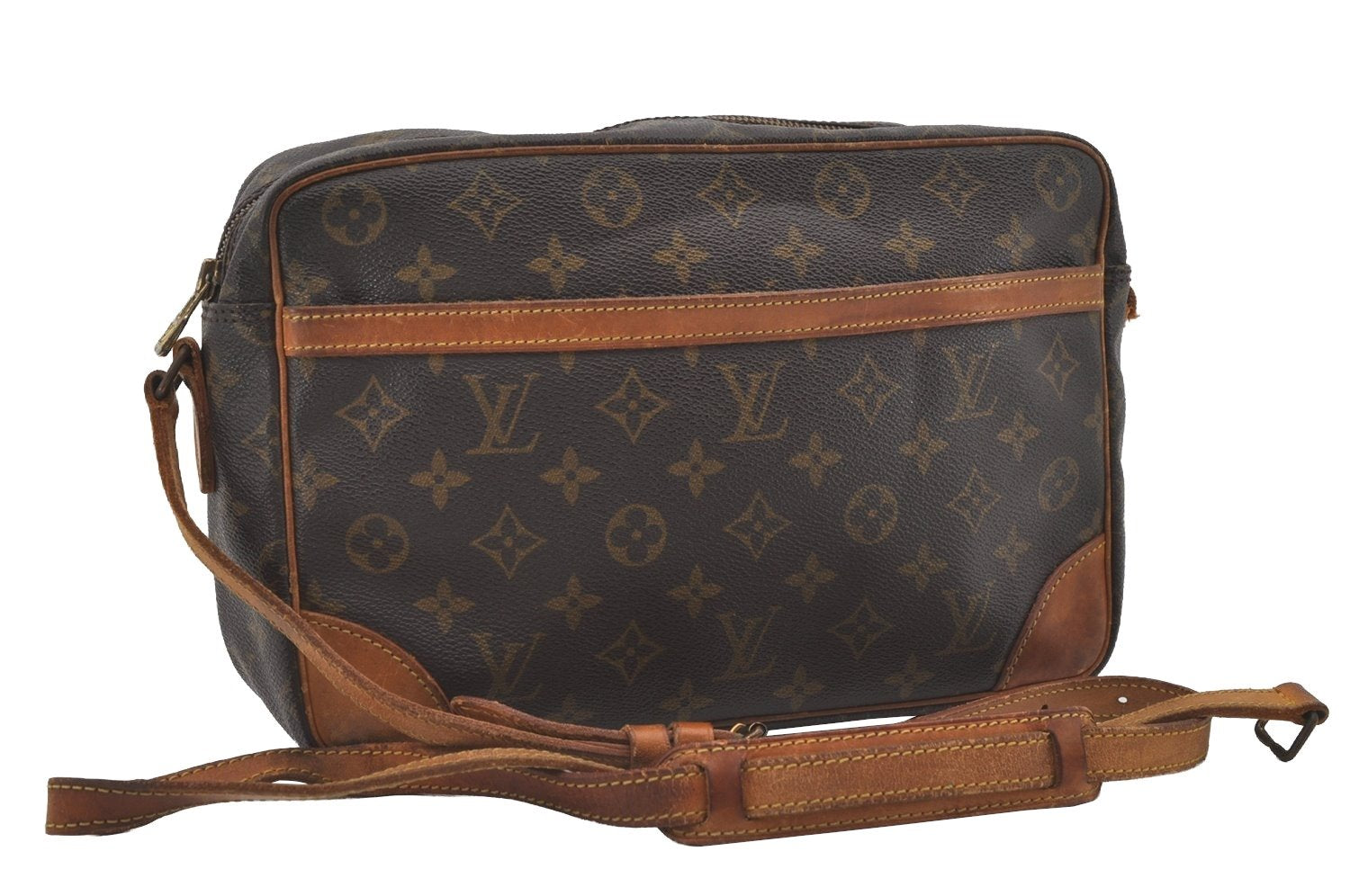 Auth Louis Vuitton Monogram Trocadero 30 Shoulder Cross Bag M51272 LV Junk 4400I