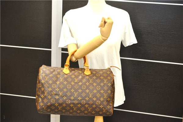 Authentic Louis Vuitton Monogram Speedy 40 Hand Bag M41522 LV 4401D