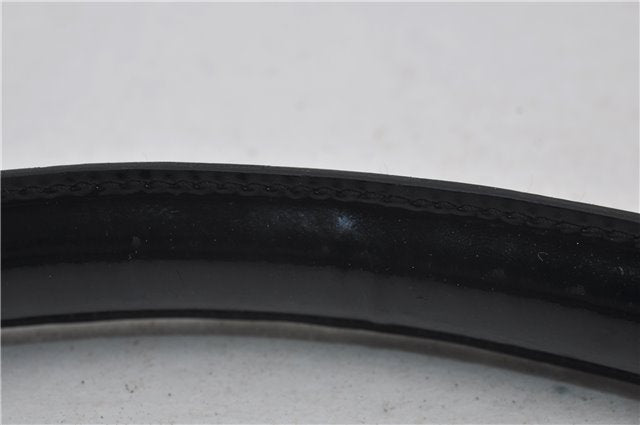 Authentic GUCCI Shoulder Hand Bag GG Canvas Enamel 0014157 Black 4401E