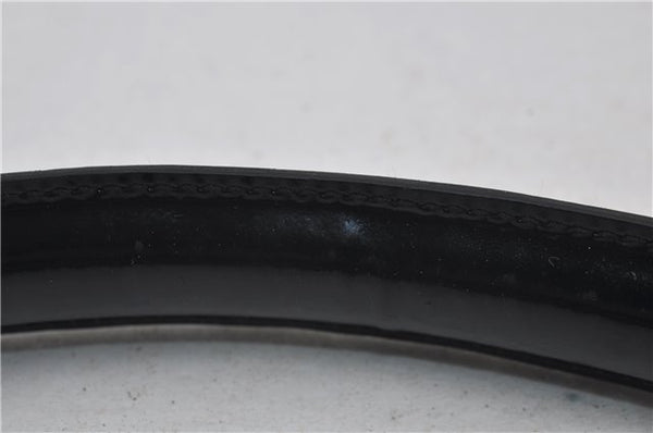 Authentic GUCCI Shoulder Hand Bag GG Canvas Enamel 0014157 Black 4401E