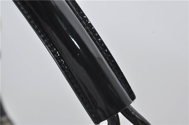 Authentic GUCCI Shoulder Hand Bag GG Canvas Enamel 0014157 Black 4401E