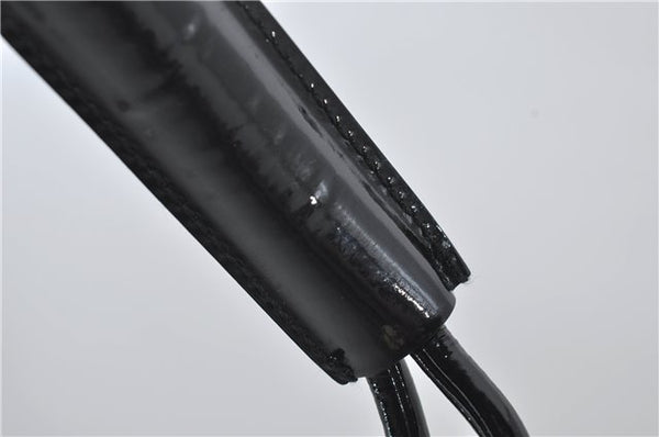 Authentic GUCCI Shoulder Hand Bag GG Canvas Enamel 0014157 Black 4401E