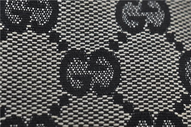 Authentic GUCCI Shoulder Hand Bag GG Canvas Enamel 0014157 Black 4401E