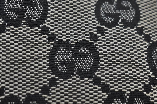 Authentic GUCCI Shoulder Hand Bag GG Canvas Enamel 0014157 Black 4401E