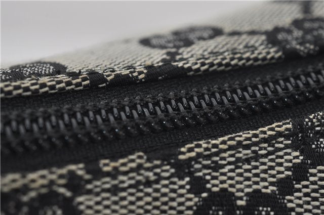 Authentic GUCCI Shoulder Hand Bag GG Canvas Enamel 0014157 Black 4401E