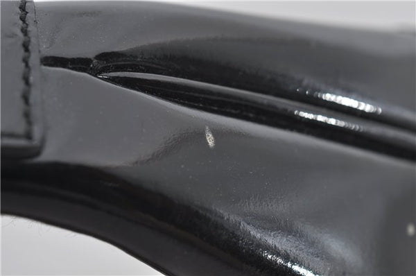 Authentic GUCCI Shoulder Hand Bag GG Canvas Enamel 0014157 Black 4401E