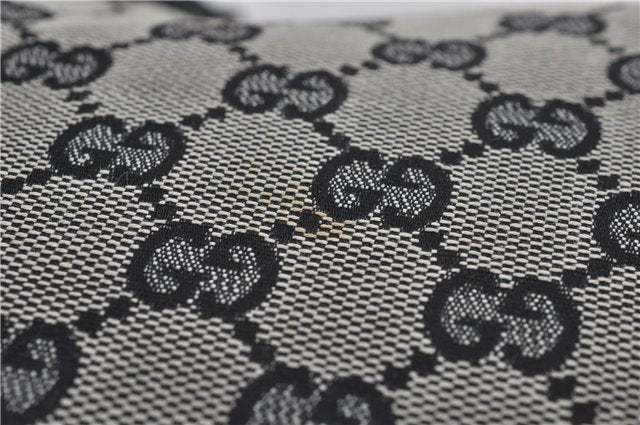 Authentic GUCCI Shoulder Hand Bag GG Canvas Enamel 0014157 Black 4401E