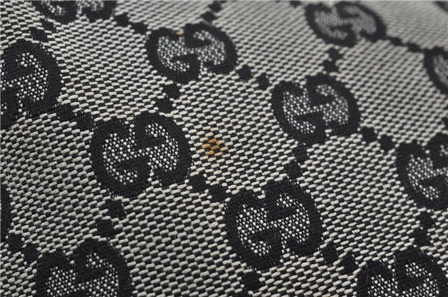 Authentic GUCCI Shoulder Hand Bag GG Canvas Enamel 0014157 Black 4401E