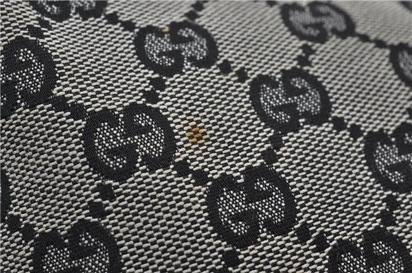 Authentic GUCCI Shoulder Hand Bag GG Canvas Enamel 0014157 Black 4401E