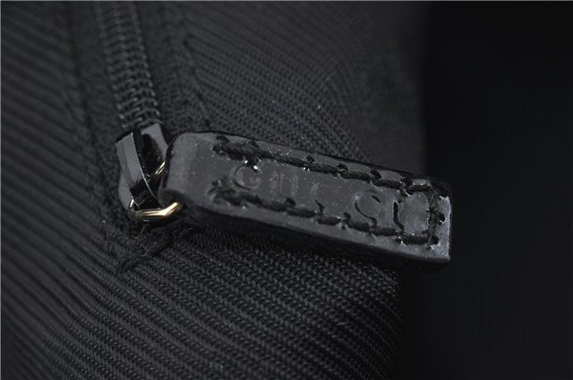 Authentic GUCCI Shoulder Hand Bag GG Canvas Enamel 0014157 Black 4401E