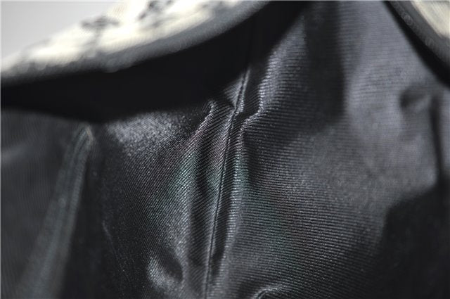 Authentic GUCCI Shoulder Hand Bag GG Canvas Enamel 0014157 Black 4401E